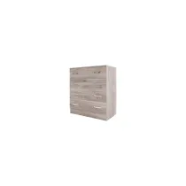 KIT CASSETTIERA 4 CASSETTI 90X80X45CM ROVERE GRIGIO