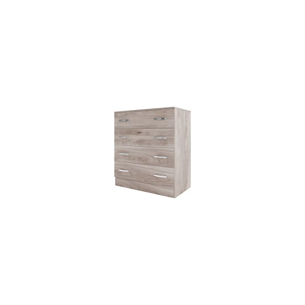 KIT CASSETTIERA 4 CASSETTI 90X80X45CM ROVERE GRIGIO