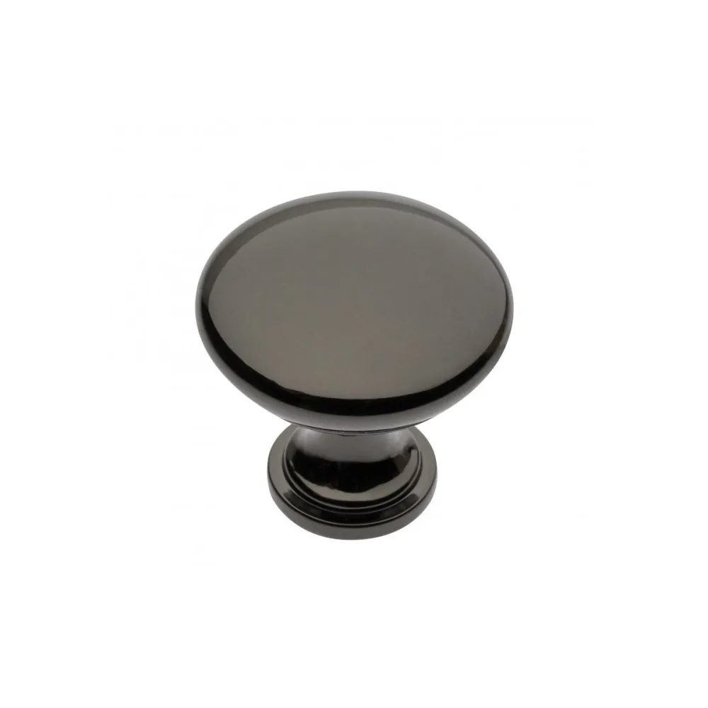 POMOLO PER MOBILI "TERNI" CROMO LUCIDO NERO Ø30MM - gz-terni-1-12