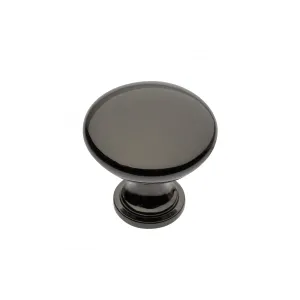 POMOLO PER MOBILI "TERNI" CROMO LUCIDO NERO Ø30MM - gz-terni-1-12