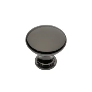 POMOLO PER MOBILI "TERNI" CROMO LUCIDO NERO Ø30MM - gz-terni-1-12