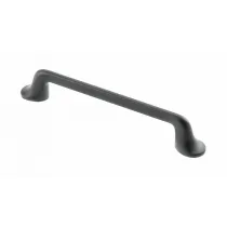 MANIGLIA "FABRICIO" IN ALLUMINIO INTERASSE 128MM NERO OPACO uz-fabricio-128-20m