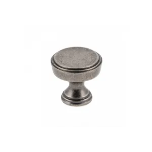 POMOLO PER MOBILI "SONET" ARGENTATO ANTICATO Ø25MM - gz-sonet-1-07