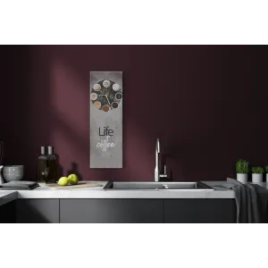 OROLOGIO IN VETRO 20X60CM CAFFÈ STYLER