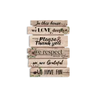 DECORAZIONE MURALE "IN THIS HOUSE" 40X50CM