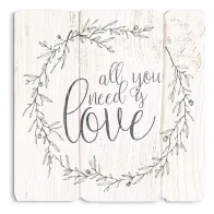 SIGNS 30X30 SG014 WHITE LOVE