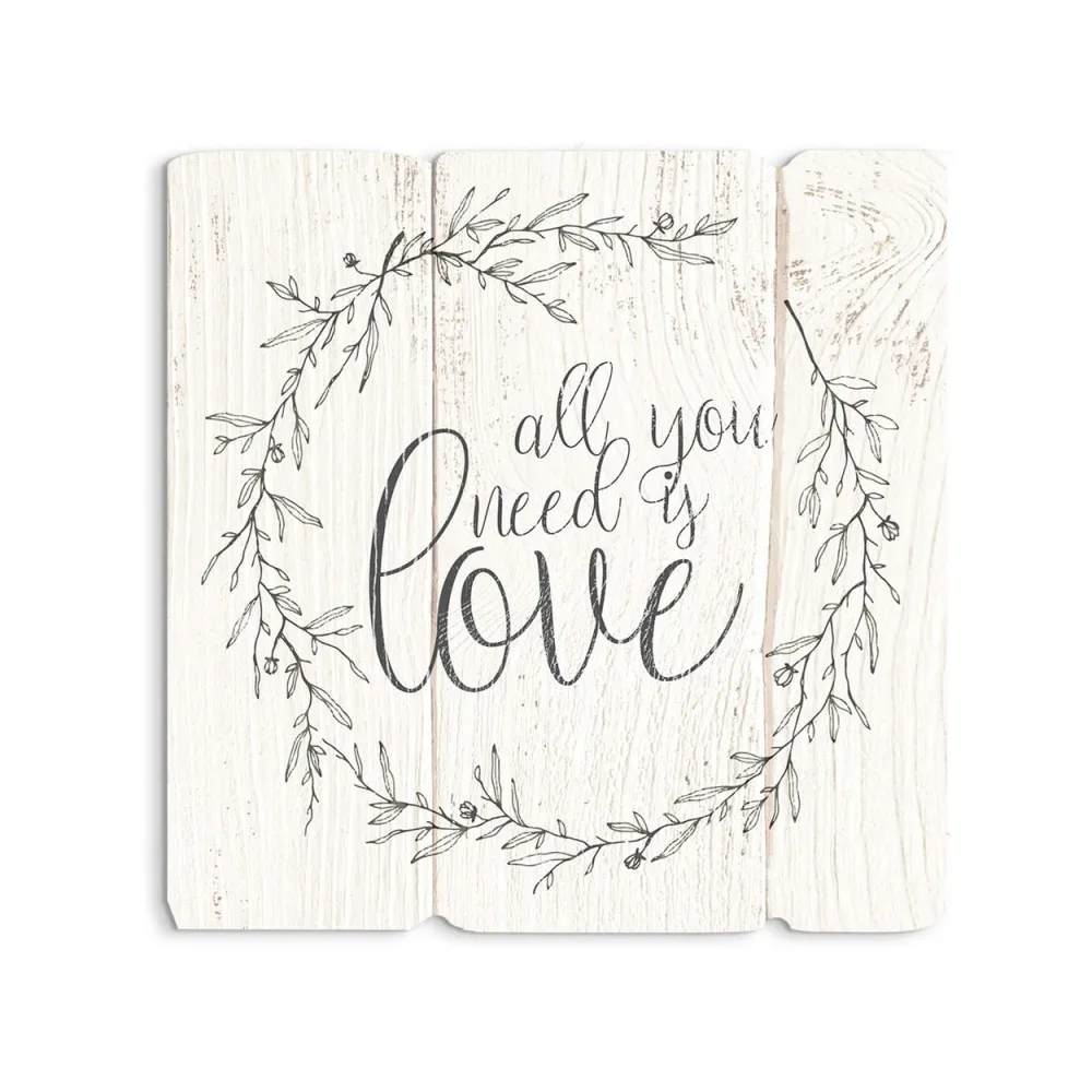 SIGNS 30X30 SG014 WHITE LOVE