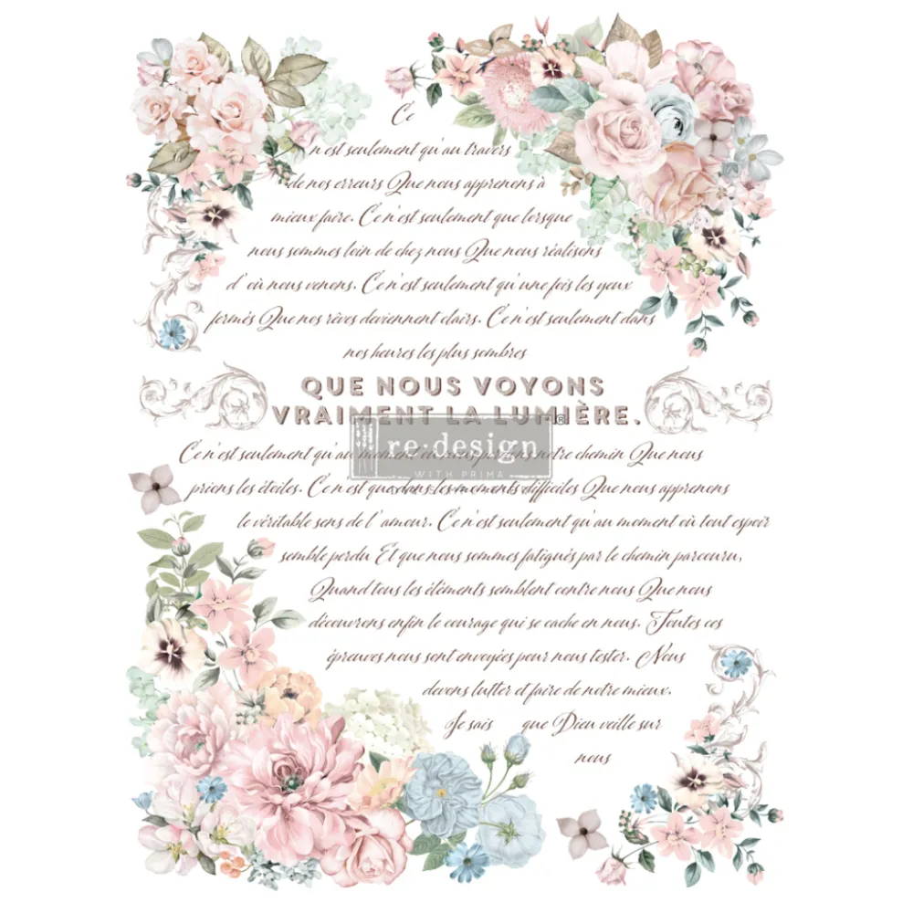 REDESIGN DECOR TRANSFERS PURE LIGHT FLORAL 61x89CM REDESIGN DECOR TRANSFERS PURE LIGHT FLORAL 61x89CM