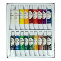SCATOLA 18 COLORI ASSORTITI TEMPERA TUBETTI 12 ML.