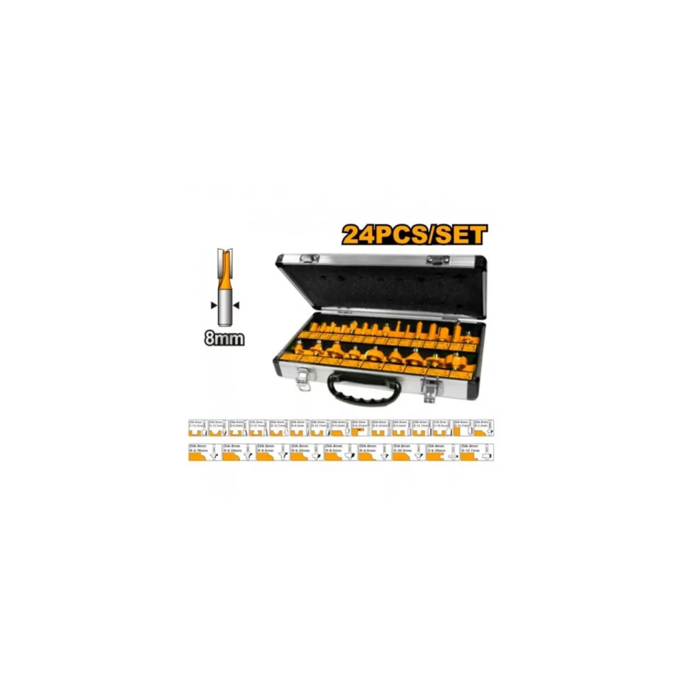 SET VALIGETTA ALLUMINIO 24 FRESE GAMBO 8MM SET VALIGETTA ALLUMINIO 24 FRESE GAMBO 8MM