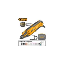 MINI SMERIGLIATRICE ANGOLARE 130W C/FLESSIBILE+ACCESS.