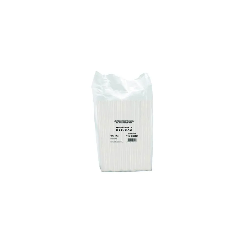 Colla a caldo in stick trasparente 1KG. Ø12x200mm Colla a caldo in stick trasparente 1KG. Ø12x200mm