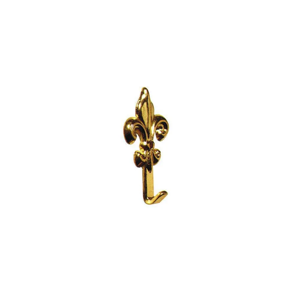 GANCI GIGLIO OTTONE LUCIDO 5 PEZZI 33X18 MM GANCI GIGLIO OTTONE LUCIDO 5 PEZZI 33X18 MM