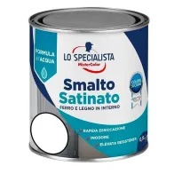 SMALTO ALL'ACQUA MAXMEYER POLIURETANICO SATINATO BIANCO 0,75 L