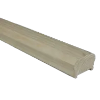 CORRIMANO IN PINO MASSELLO 55x35 mm (3 mt) Con Scavo 37x5 mm