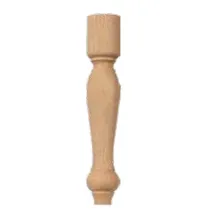 GAMBA PER MOBILI FAGGIO NATURALE H.30CM Ø50MM CONFEZIONE 2PZ