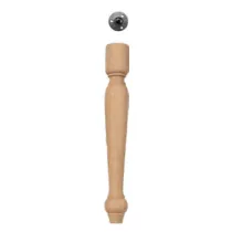 GAMBA PER MOBILI FAGGIO NATURALE H.40CM Ø50MM CONFEZIONE 2PZ