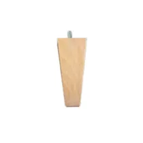PIEDE PIRAMIDE IN FAGGIO GREZZO H 140 mm (60 x 60 mm)