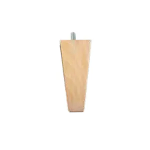 PIEDE PIRAMIDE IN FAGGIO GREZZO H 140 mm (60 x 60 mm)
