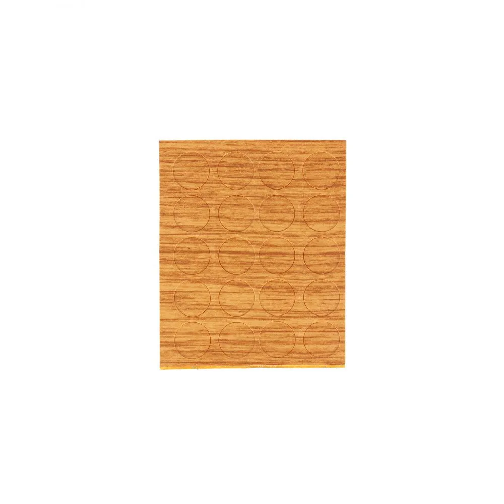 Coprivite adesivi - Ø 13 mm. - noce - 20 pz.