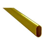 Tubo per armadi ovale ottonato 120 cm.