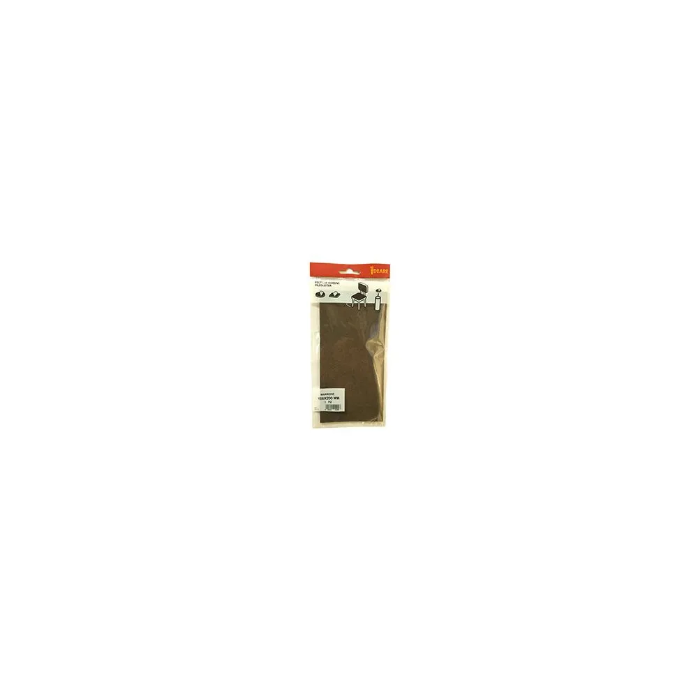 FELTRINO ADESIVO RETTANGOLARE MARRONE 100X200MM. FELTRINO ADESIVO RETTANGOLARE MARRONE 100X200MM.