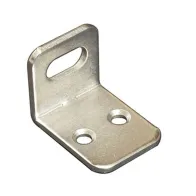 SQUADRETTA PER ARMADI CON ASOLA ORIZZONTALE NICHELATA 22X28X21 SPESSORE 2MM - 4PZ.