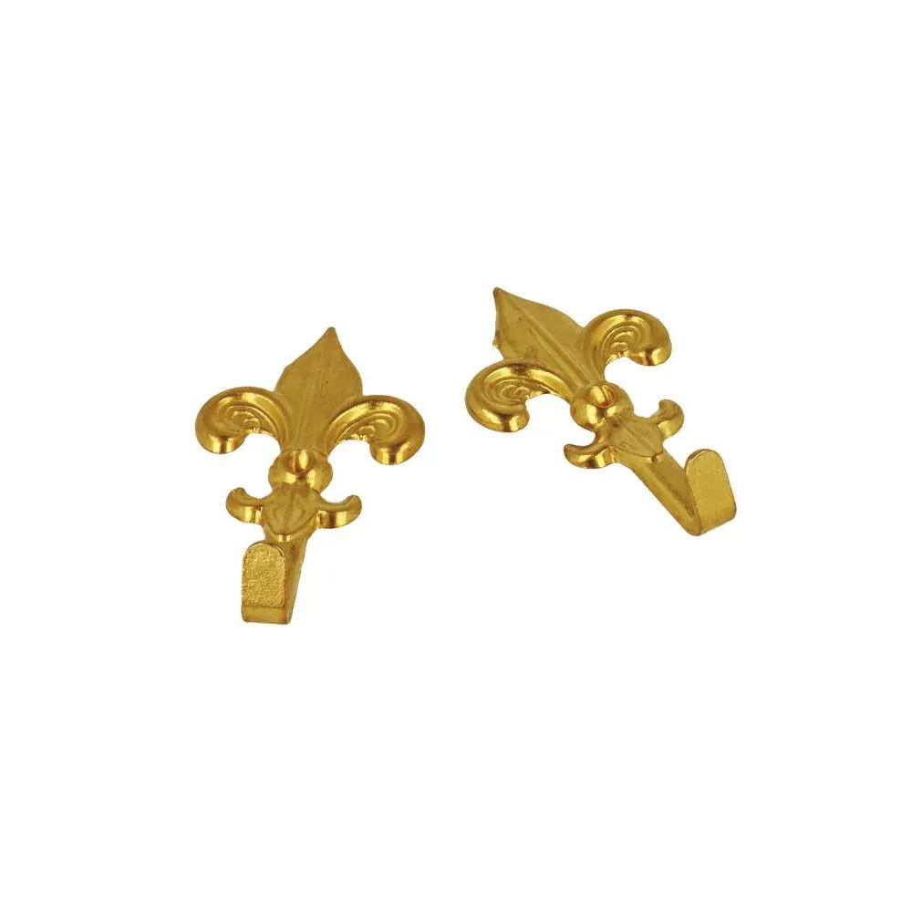 GANCI PER QUADRI MODELLO "GIGLIO" FINITURA OTTONE LUCIDO