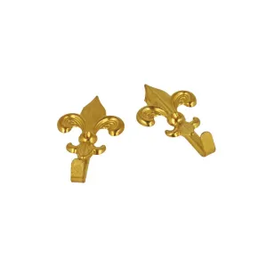GANCI PER QUADRI MODELLO "GIGLIO" FINITURA OTTONE LUCIDO