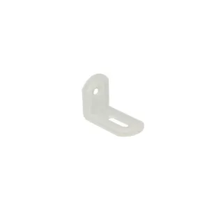 Lastrine ad angolo con asola in acciaio colore bianco 23x28x38 mm. (4 pz)
