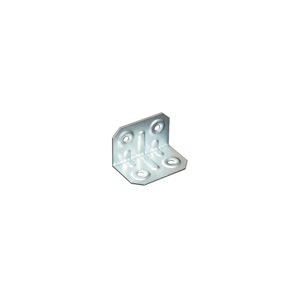 Piastrina ad angolo in acciaio zincato 20 x 20 x 50 mm. (1 Pz) Piastrina ad angolo in acciaio zincato 20 x 20 x 50 mm. (1 Pz)