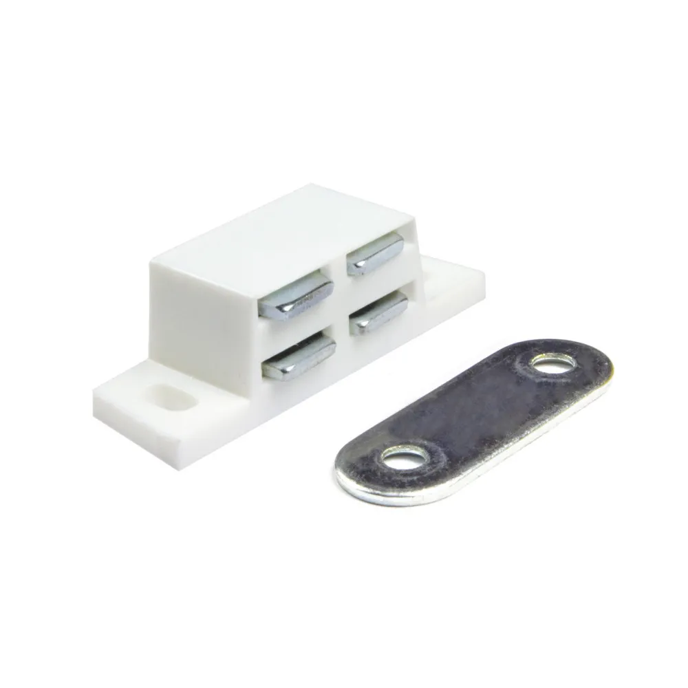 Chiusure magnetiche bianche da applicare forza 5 kg. 2 pz. Chiusure magnetiche bianche da applicare forza 5 kg. 2 pz.