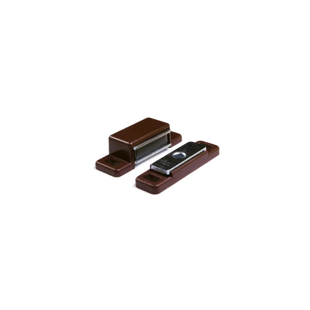 Chiusure magnetiche marroni da applicare con piastra oscillante forza 5 kg. 2 pz. Chiusure magnetiche marroni da applicare con piastra oscillante forza 5 kg. 2 pz.