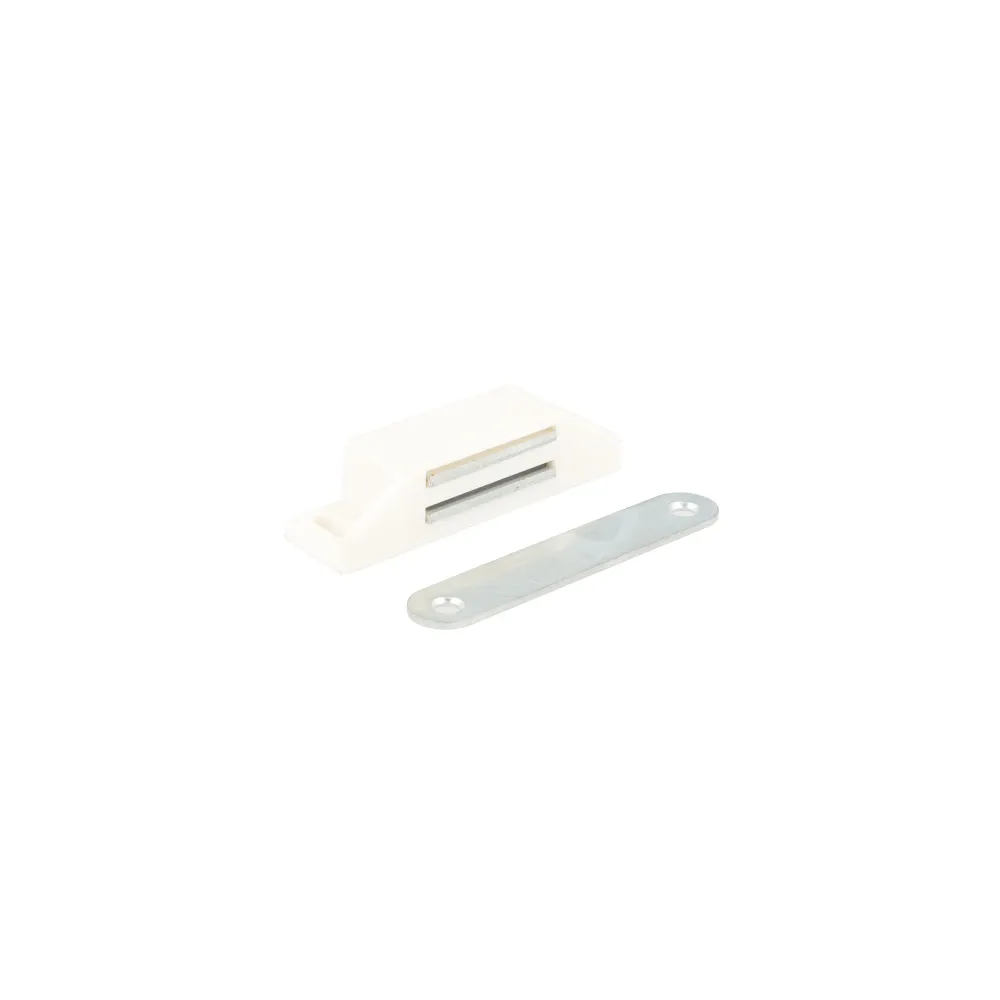 Chiusure magnetiche bianche da applicare forza 8 kg. 2 pz. Chiusure magnetiche bianche da applicare forza 8 kg. 2 pz.