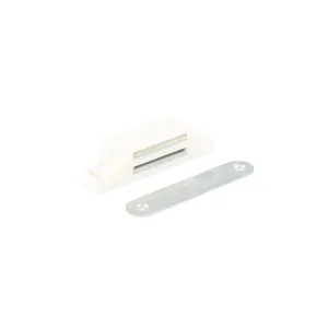 Chiusure magnetiche bianche da applicare forza 8 kg. 2 pz.