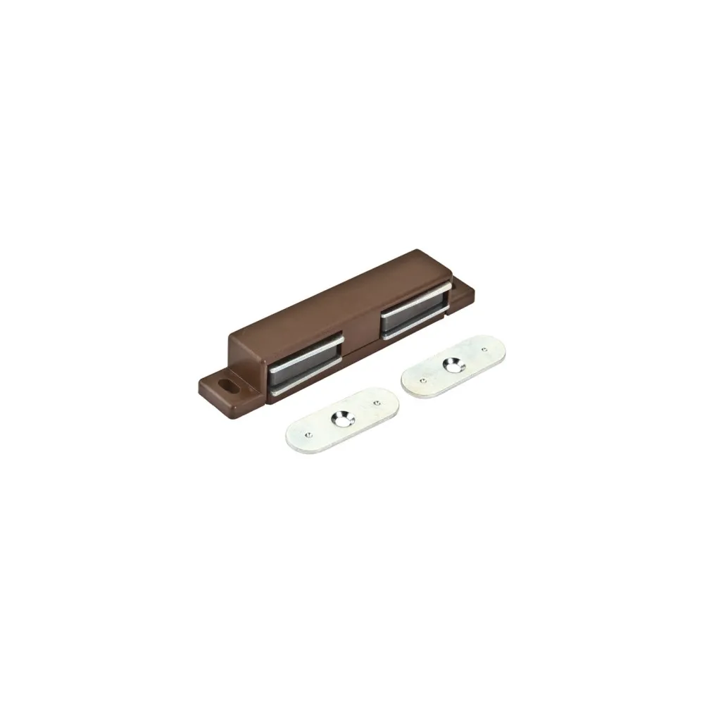 Chiusure magnetiche marroni da applicare con doppia contropiastra 2 pz. Chiusure magnetiche marroni da applicare con doppia contropiastra 2 pz.
