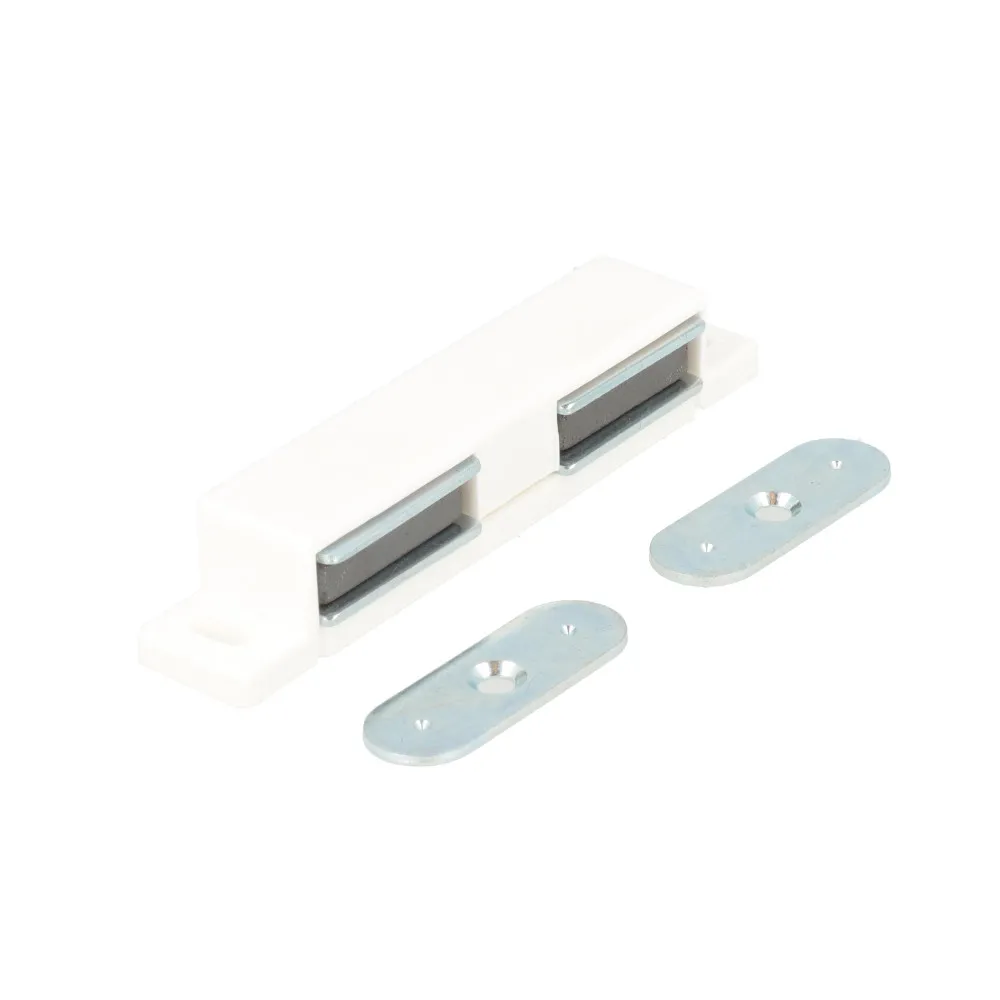 Chiusure magnetiche bianche da applicare con doppia contropiastra 2 pz. Chiusure magnetiche bianche da applicare con doppia contropiastra 2 pz.