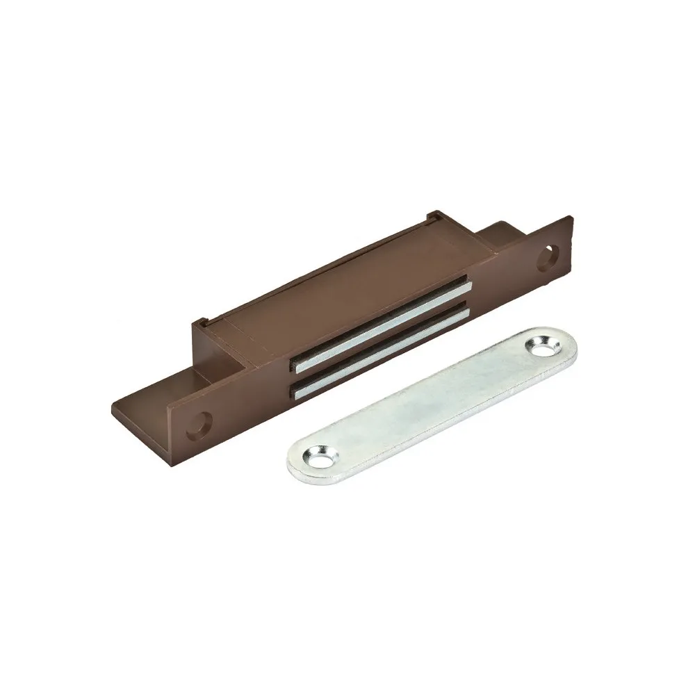 Chiusure magnetiche marroni da incasso o da applicare forza 12 kg. 2 pz. Chiusure magnetiche marroni da incasso o da applicare forza 12 kg. 2 pz.