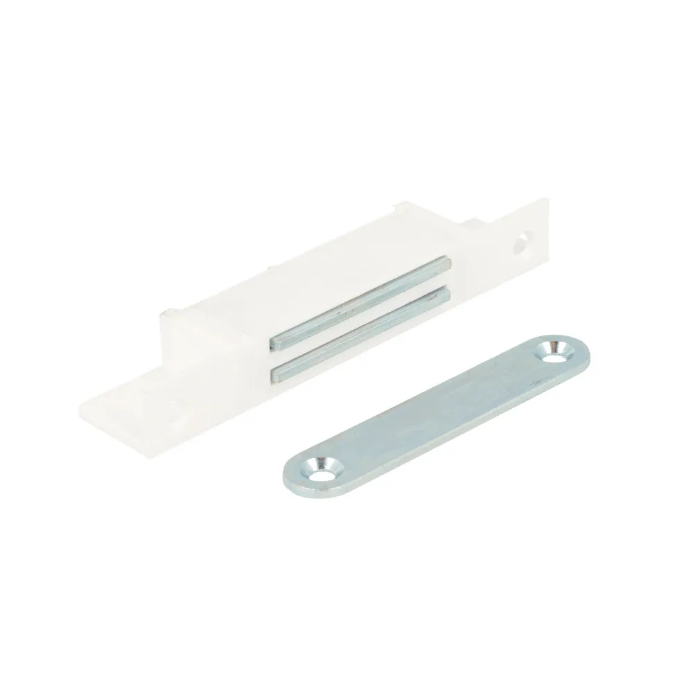 Chiusure magnetiche bianche da incasso o da applicare forza 12 kg. 2 pz. Chiusure magnetiche bianche da incasso o da applicare forza 12 kg. 2 pz.