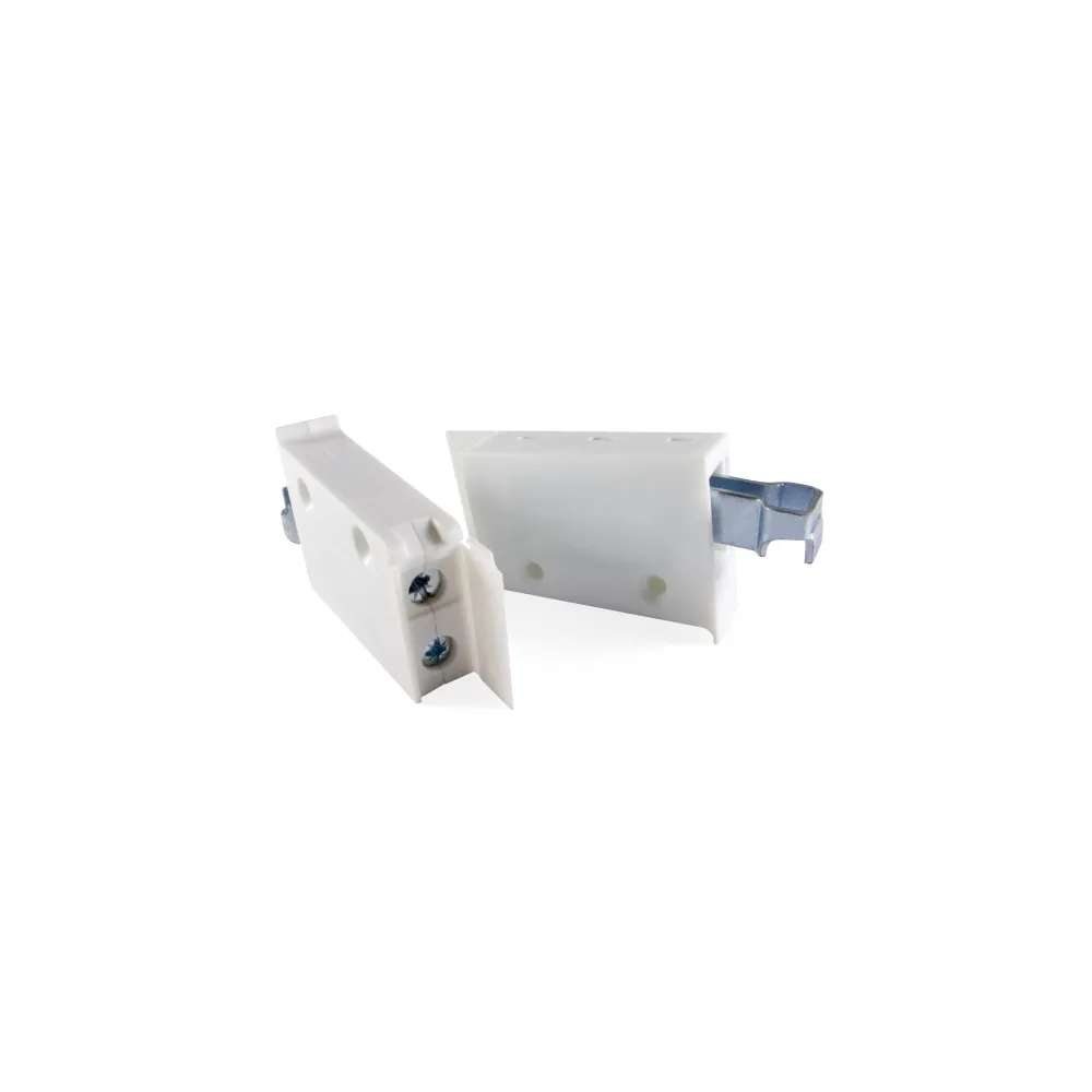 Staffe per aggancio pensili su barra colore bianco Staffe per aggancio pensili su barra colore bianco