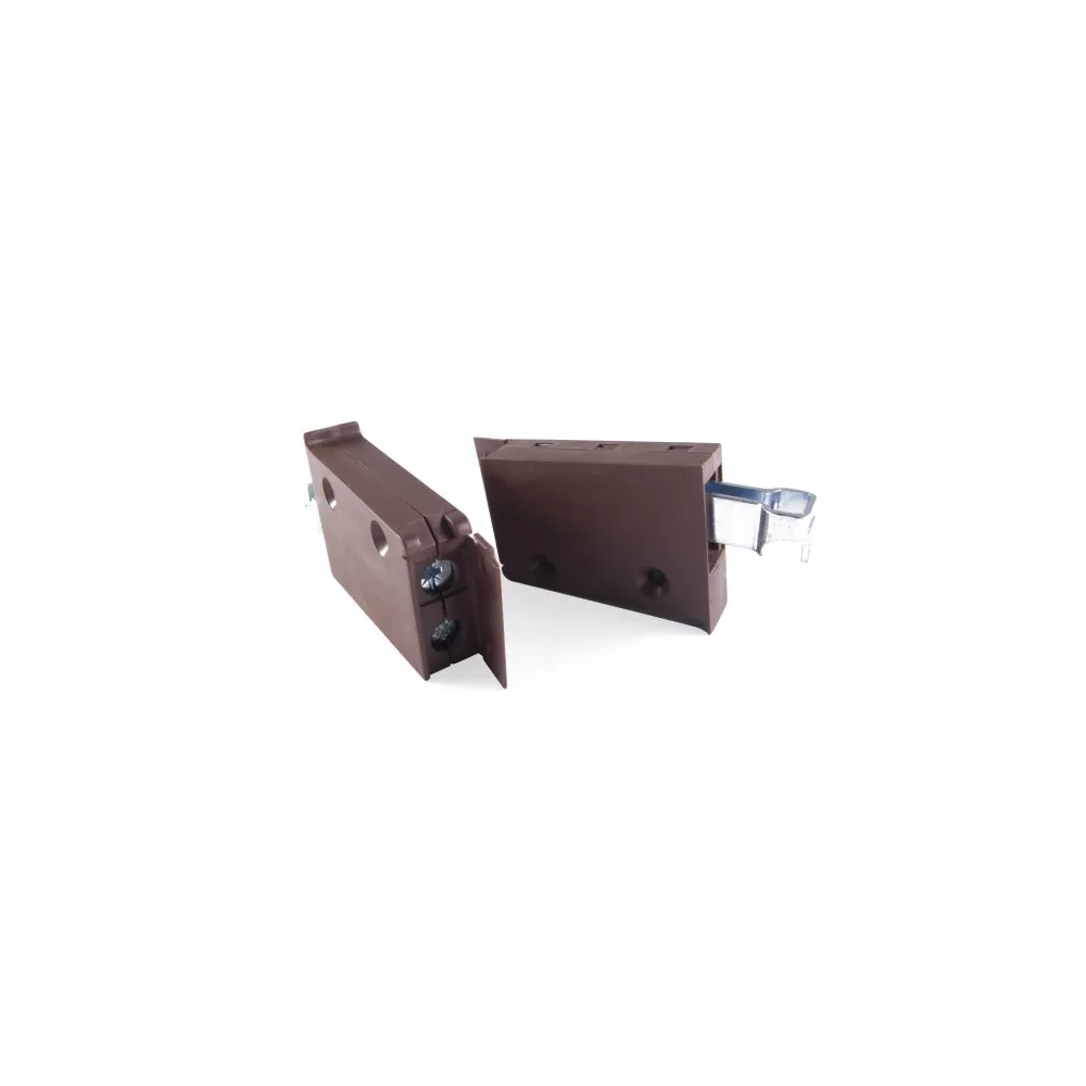 Staffe per aggancio pensili su barra colore marrone Staffe per aggancio pensili su barra colore marrone