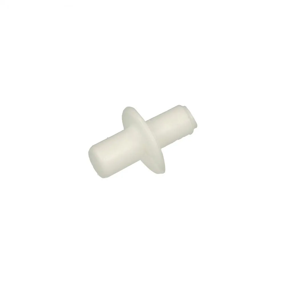 Reggipiani con flangia in nylon bianco Ø 5 - 6 mm. Reggipiani con flangia in nylon bianco Ø 5 - 6 mm.