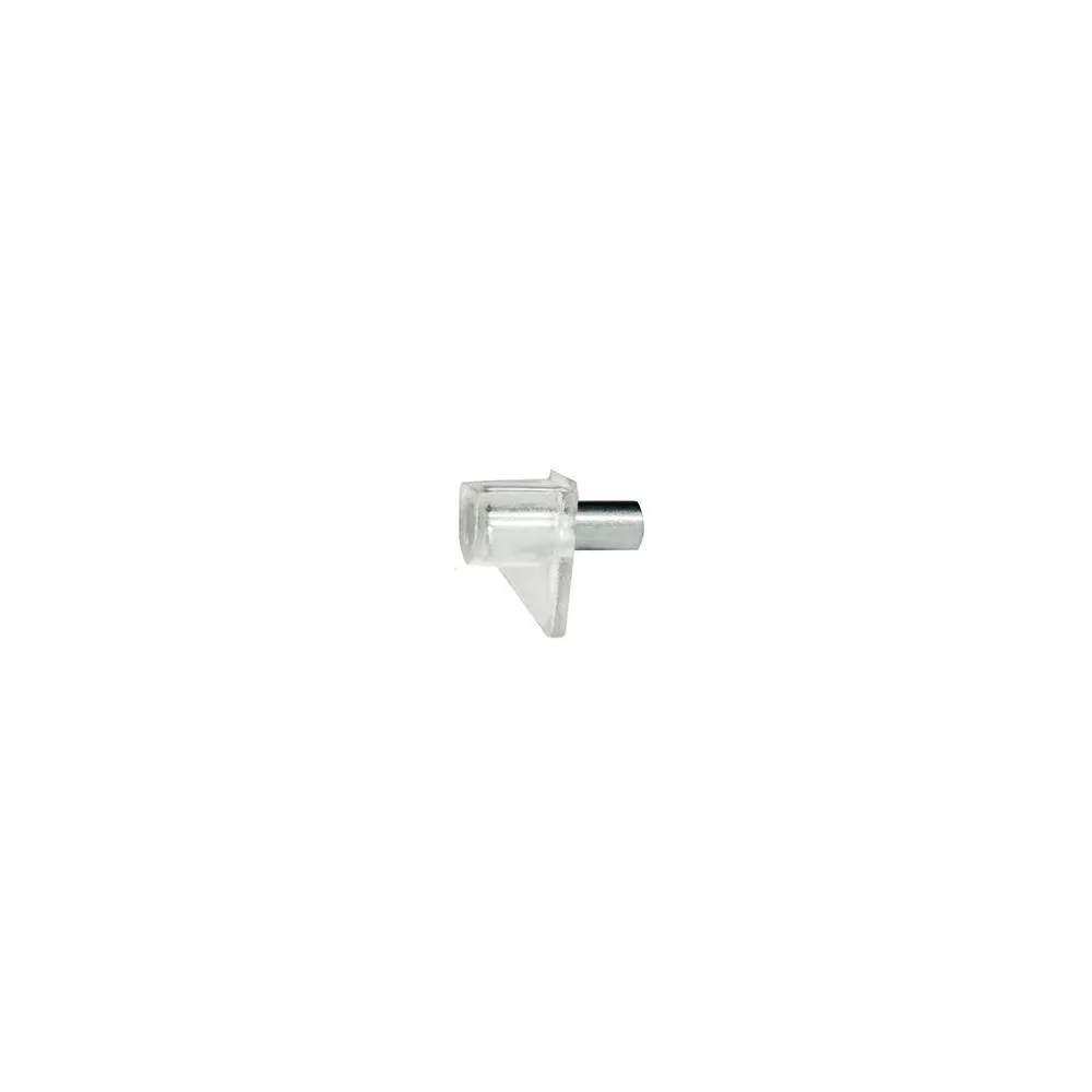 Reggipiani con perno in plastica trasparente Ø 5 mm. 16 pz. Reggipiani con perno in plastica trasparente Ø 5 mm. 16 pz.