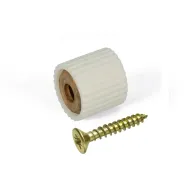 Reggicristalli con vite TPS 3 x 16 in gomma bianca 8 pz.