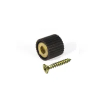 Reggicristalli con vite TPS 3 x 16 in gomma nera 8 pz.