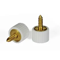Reggicristalli in gomma bianca con vite integrata 8 pz.