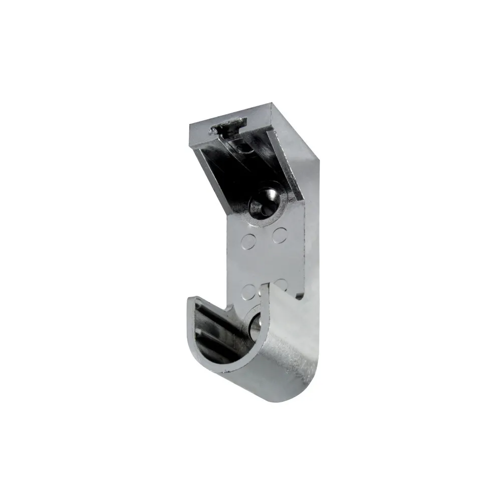 Supporti laterali per tubo ovale in plastica colore cromato Supporti laterali per tubo ovale in plastica colore cromato