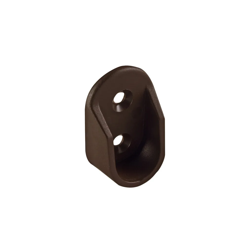 Supporti laterali per tubo ovale in plastica marrone 2 pz. Supporti laterali per tubo ovale in plastica marrone 2 pz.