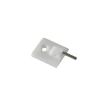 Ganci adesivi per bacchette tenda in plastica bianca 4 pz.