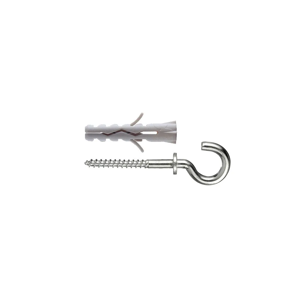 Tasselli in nylon Ø 6 x 30 senza collarino con occhiolo aperto